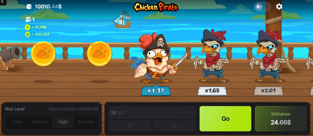 Demo Game Chicken Pirate